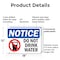 Signmission Do Not Drink Water, 18 in W x Rectangle, Plastic OS-2PACK-NS-P-1218-L-11152 - alternate 7